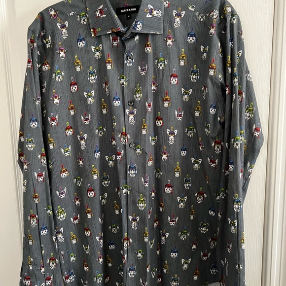 Jared Lang Animals in Helmets Button Down M - Picture 2 of 14